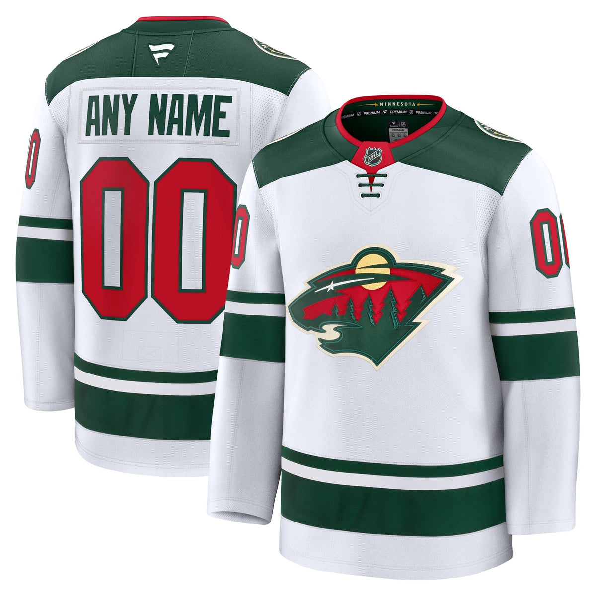 Minnesota Wild White Away Premium Custom Jersey