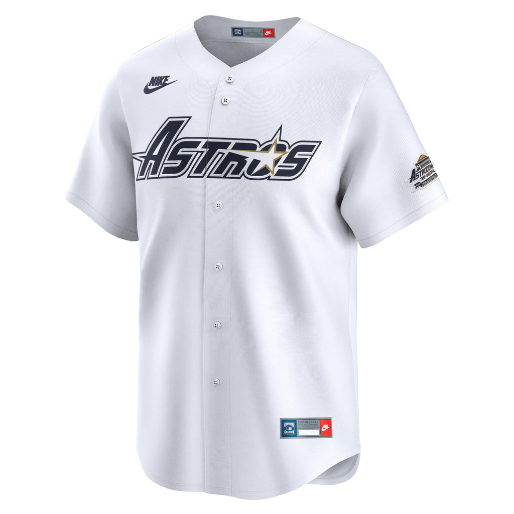 Houston Astros Craig Biggio White Throwback Cooperstown Collection Limited Baseball Jersey