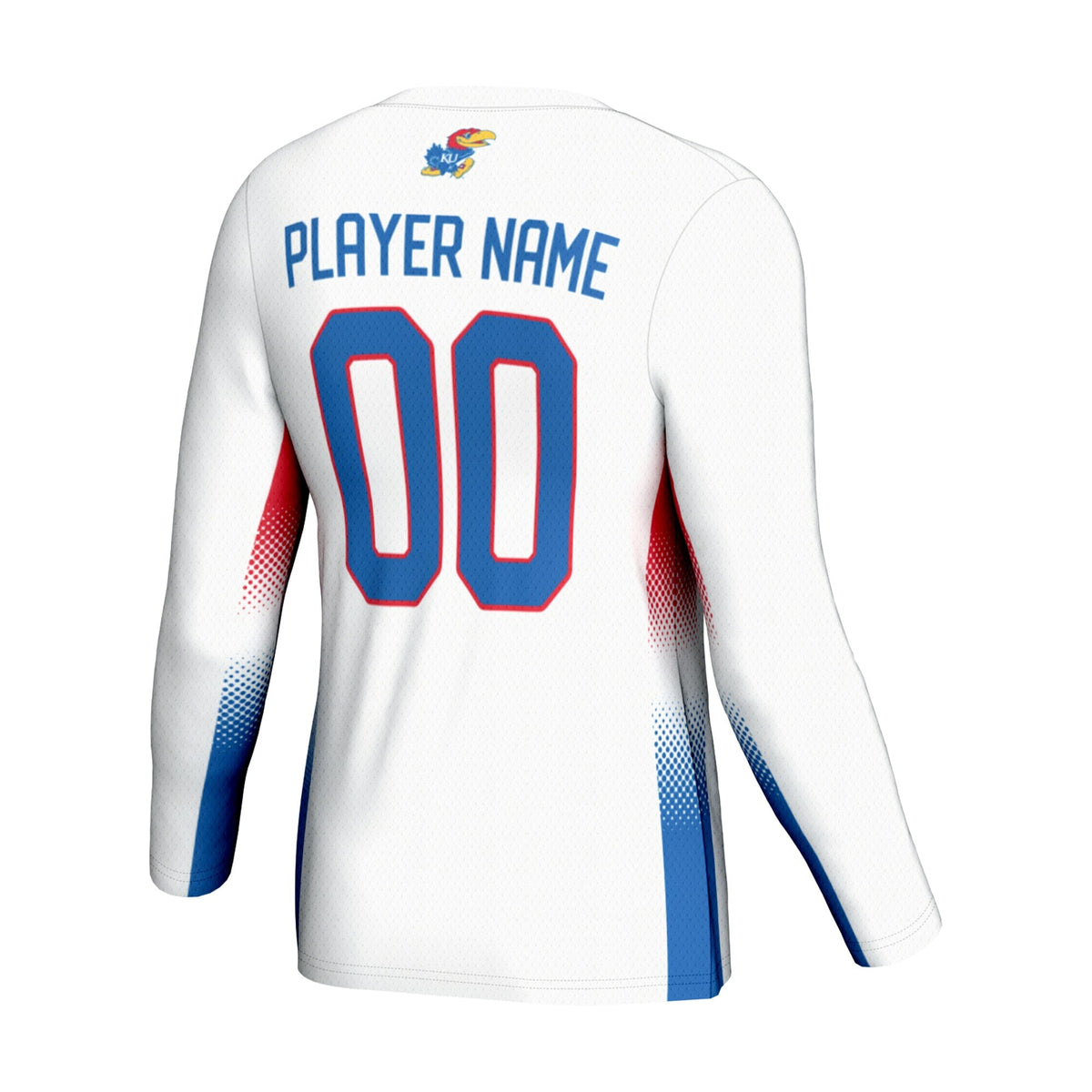 Kansas Jayhawks NIL Pick-A-Player Lightweight Volleyball Jersey - White