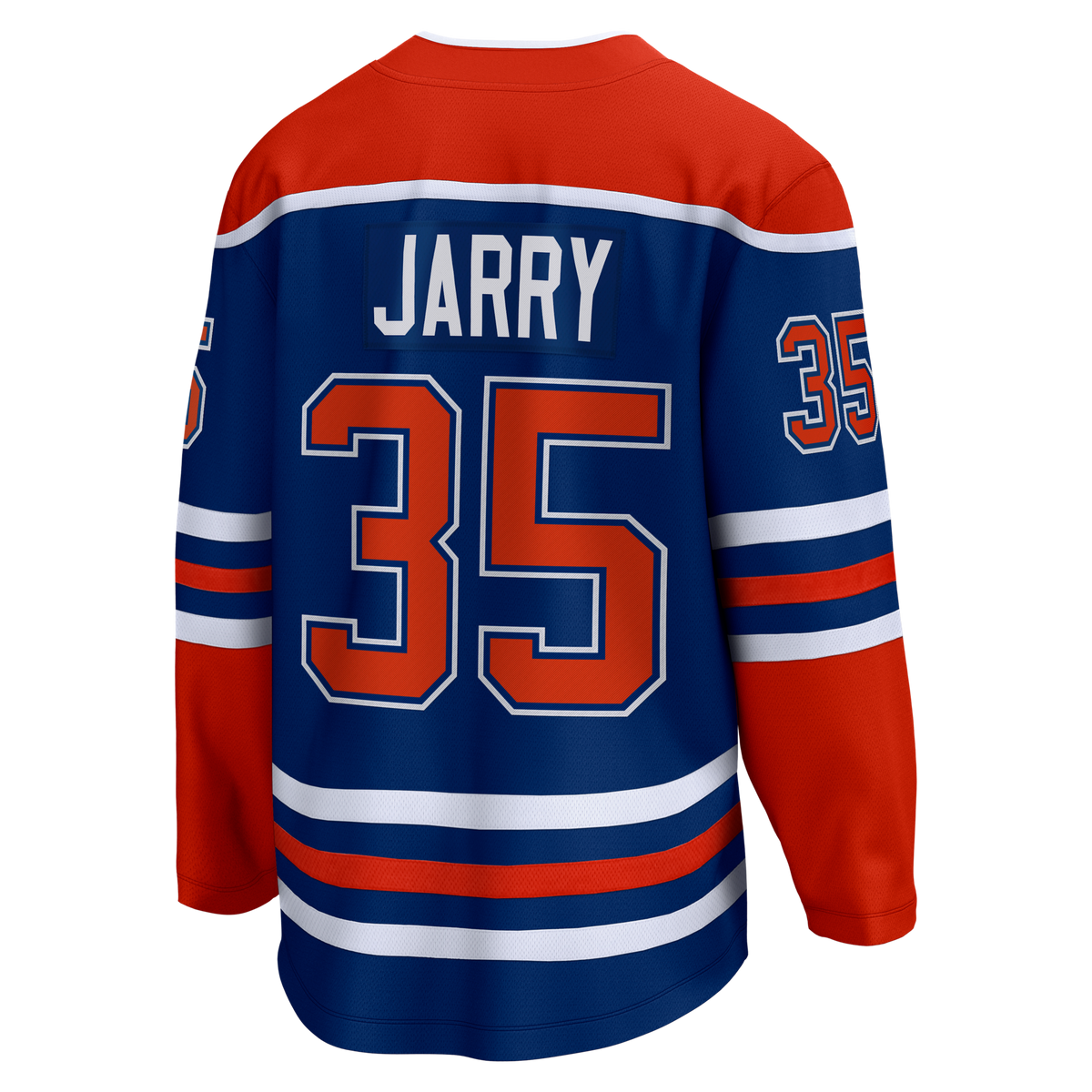Edmonton Oilers Tristan Jarry Royal Home Premier Breakaway Player Hockey Jersey