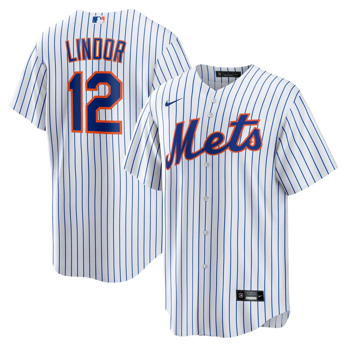 New York Mets Francisco Lindor White Home Replica Player Baseball Jersey