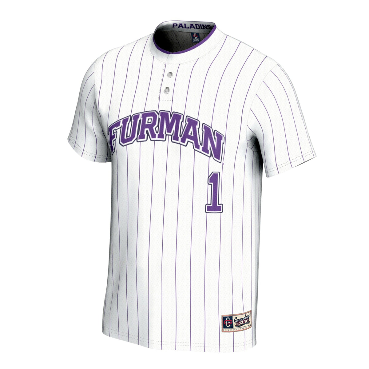 Furman Paladins Lightweight Collegiate Softball Fashion Jersey - White