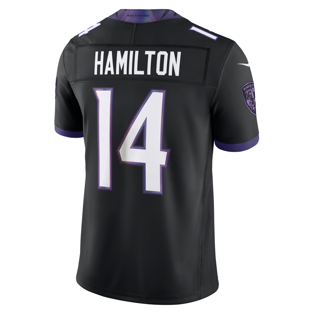 Baltimore Ravens Kyle Hamilton Black Alternate Vapor F.U.S.E. Stitched Limited Football Jersey