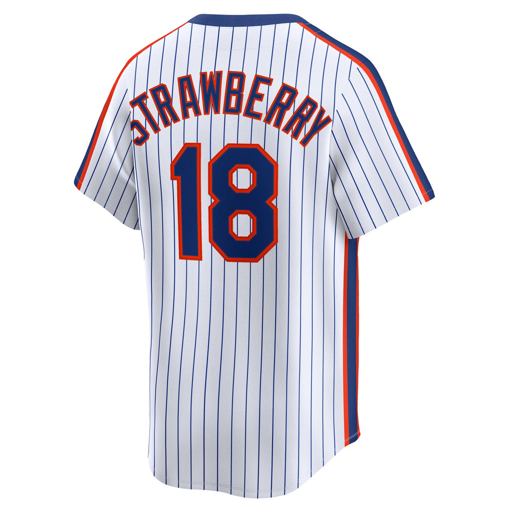 New York Mets Darryl Strawberry White Throwback Cooperstown Collection Limited Baseball Jersey