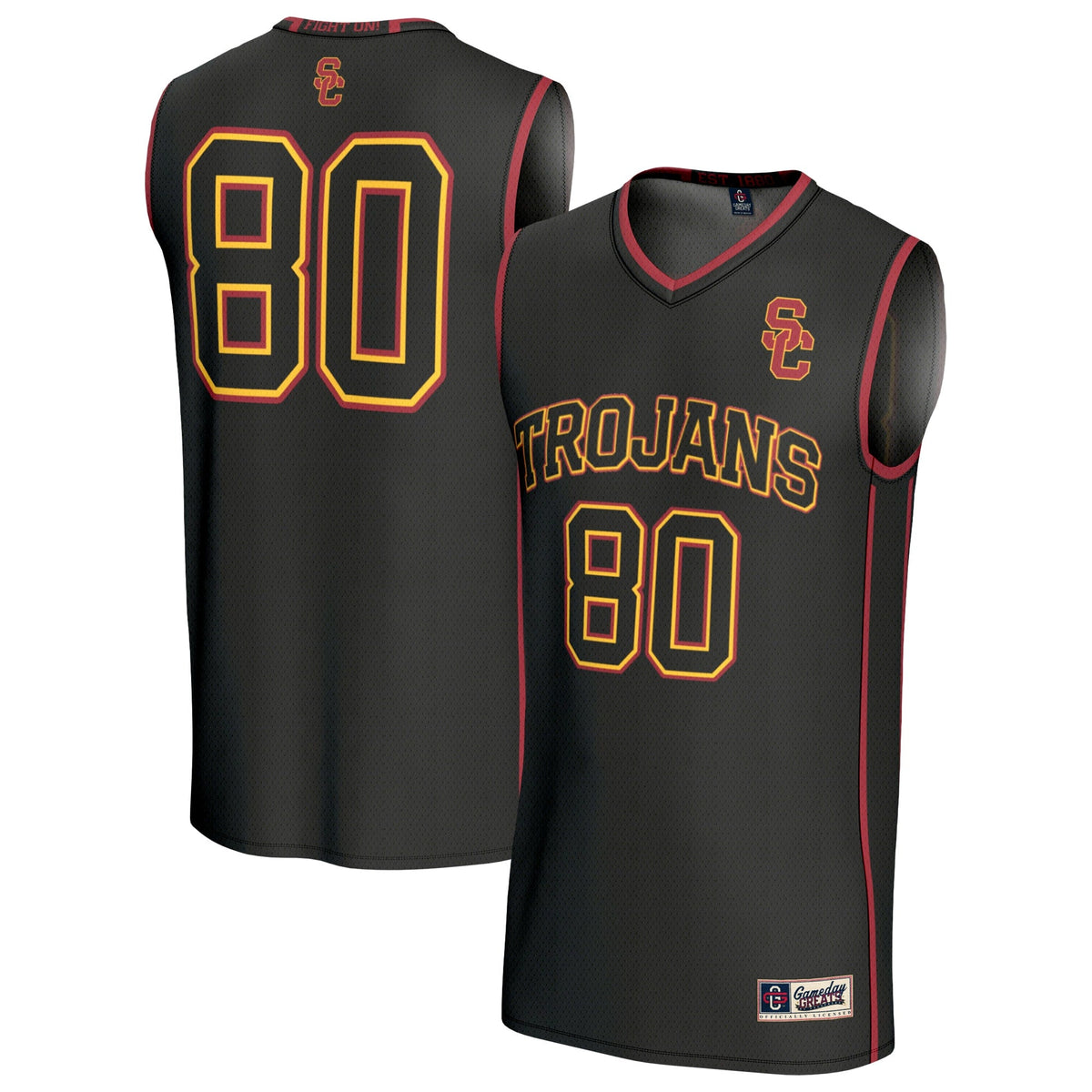 #80 Black USC Trojans Lightweight Basketball Fashion Jersey