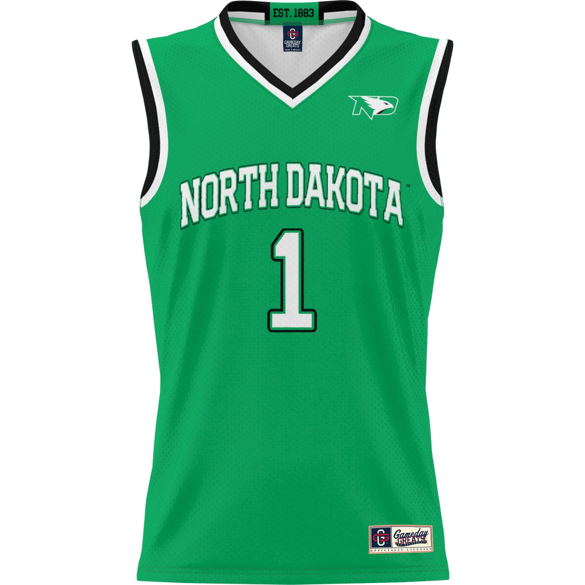 #1 North Dakota Lightweight Basketball Jersey - Green