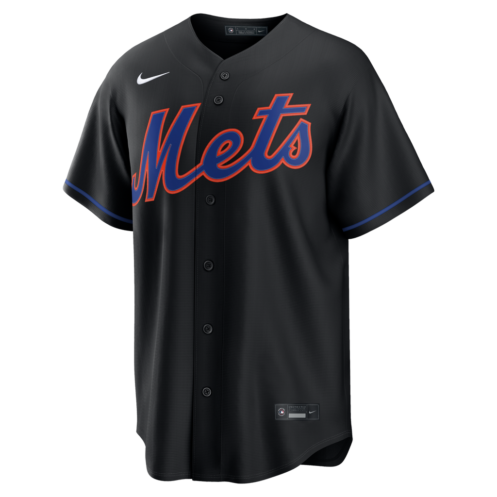 New York Mets Francisco Lindor Black Alternate Replica Baseball Jersey