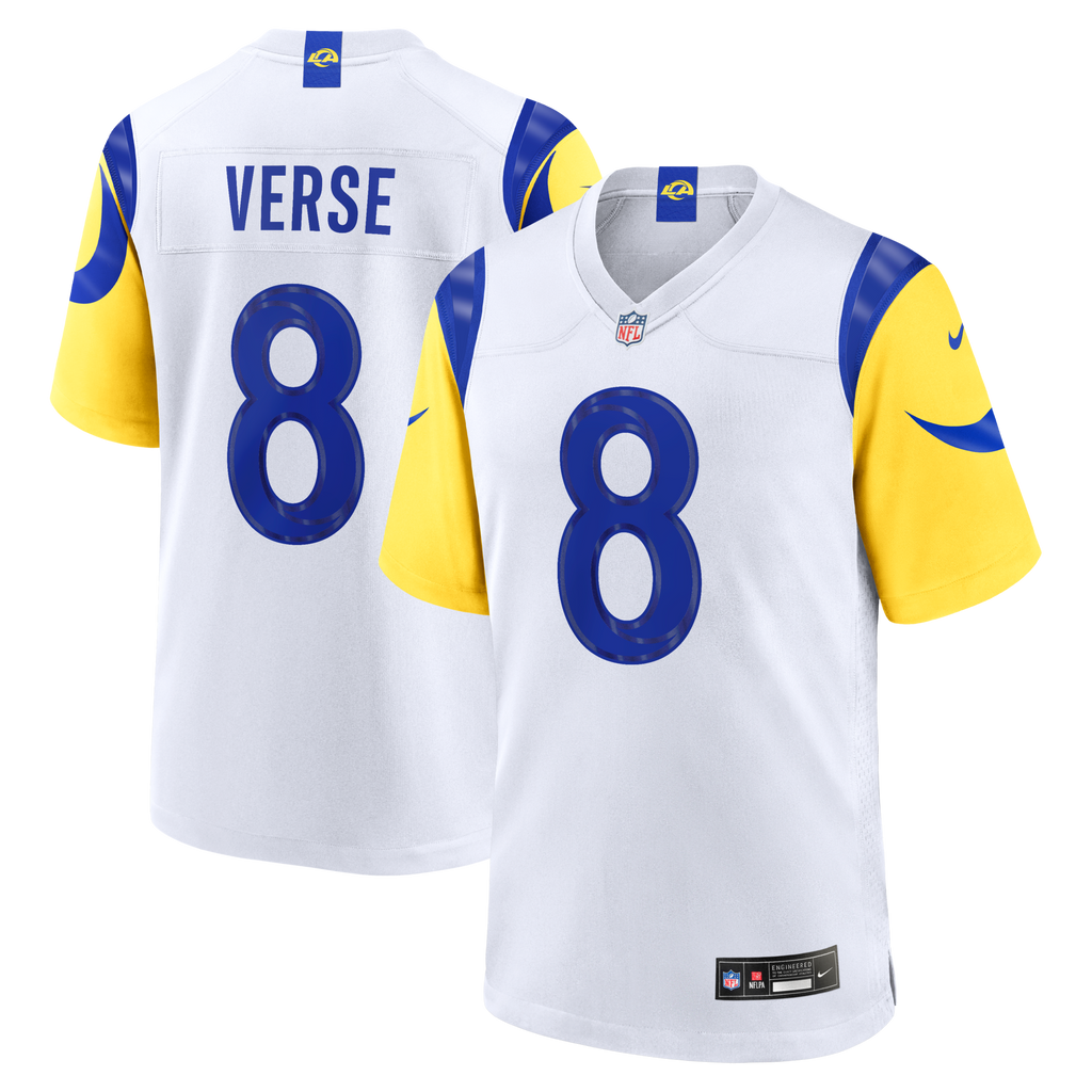 Los Angeles Rams Jared Verse White White Game Player Football Jersey
