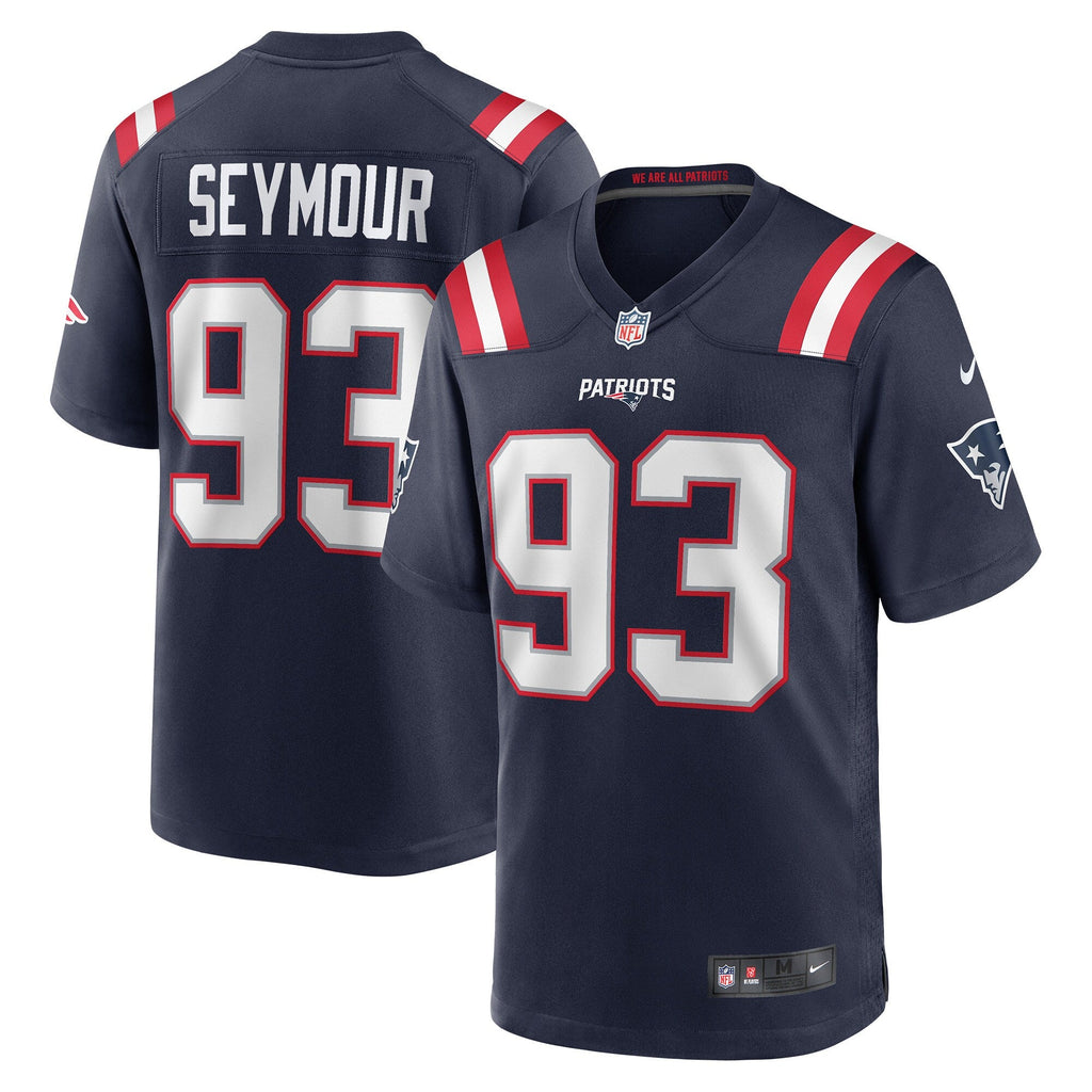 New England Patriots Richard Seymour Navy Retired Player Game Football Jersey
