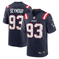 New England Patriots Richard Seymour Navy Retired Player Game Football Jersey