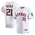 Houston Astros Yainer Diaz White Home Limited Player Baseball Jersey