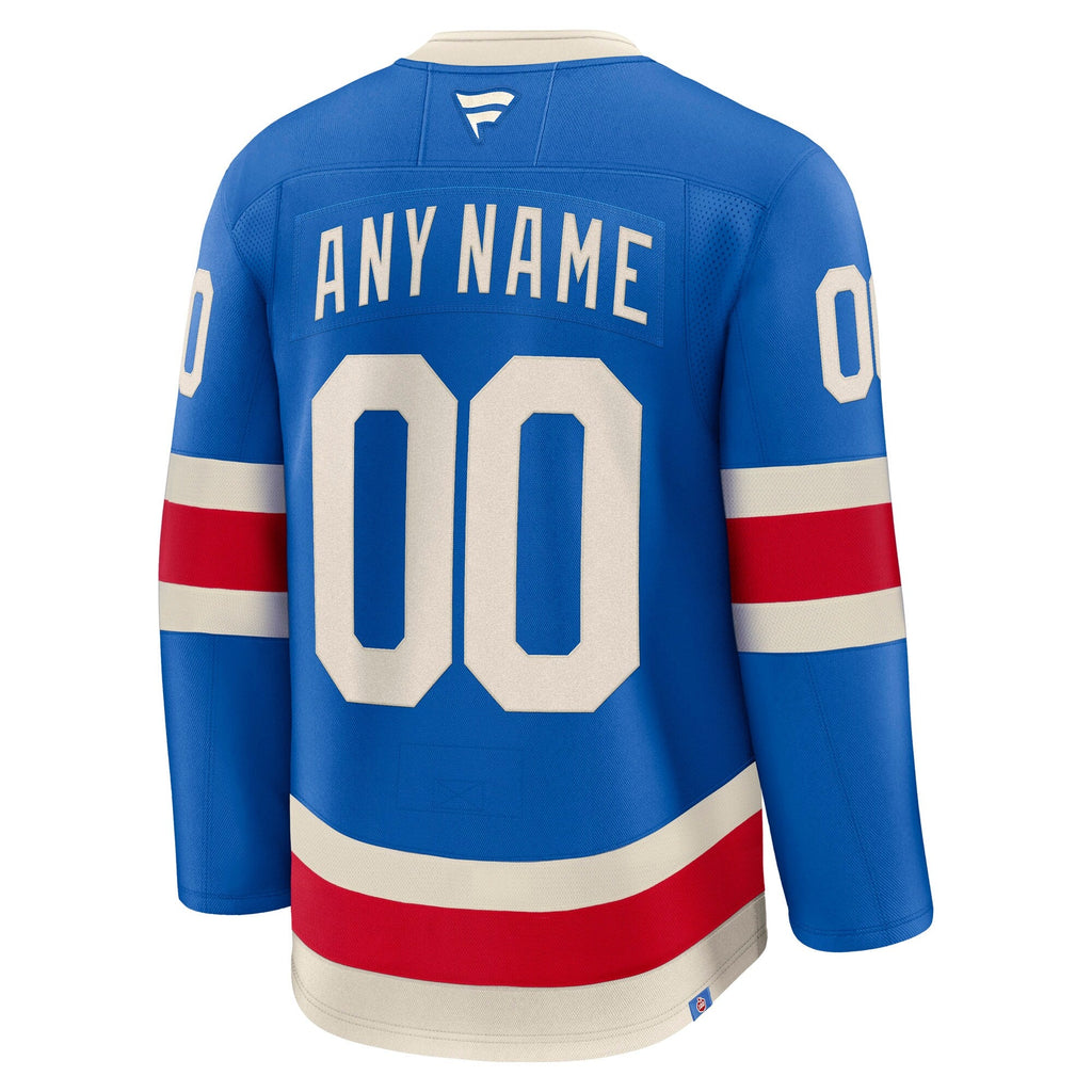 New York Rangers Blue Centennial Premium Custom Jersey