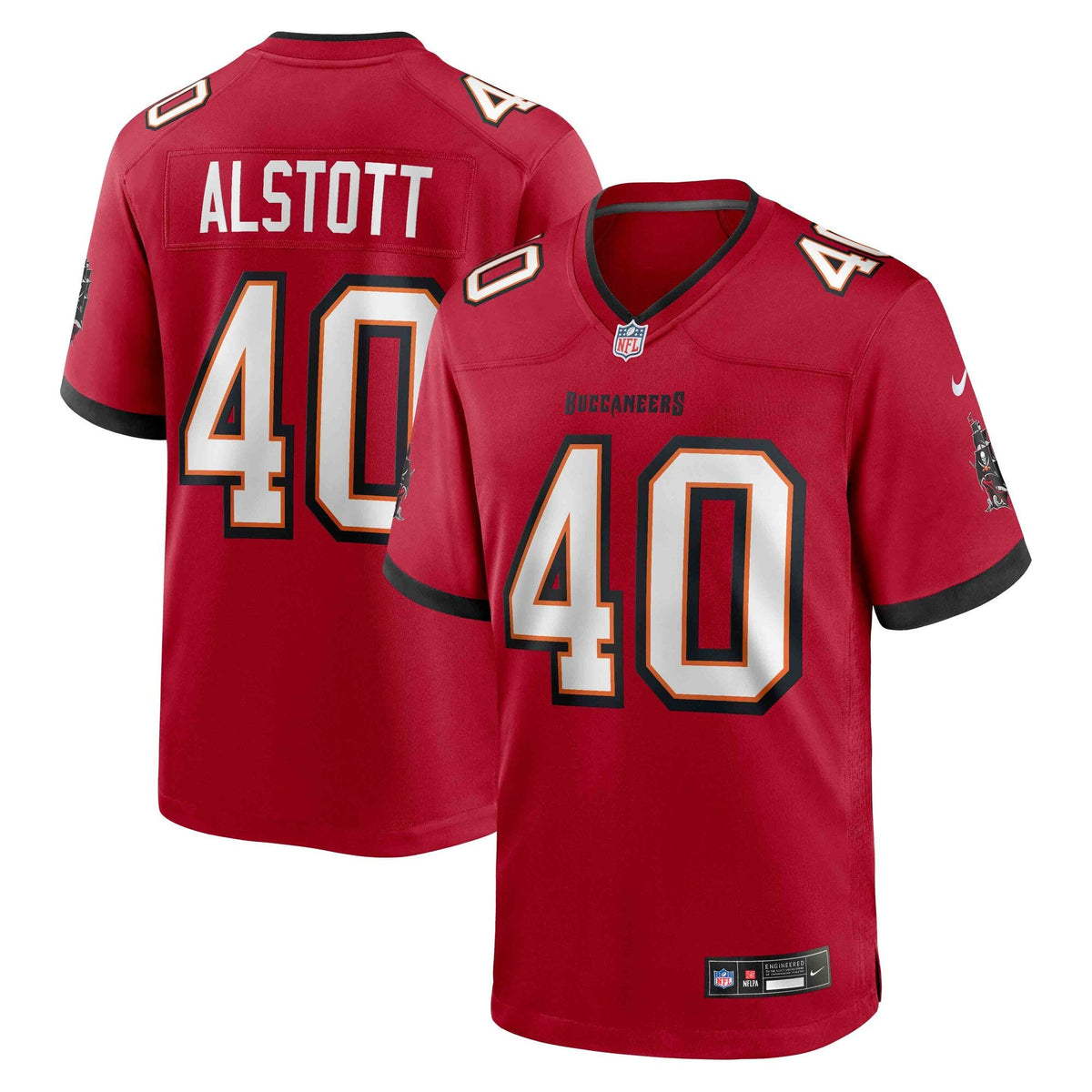 Tampa Bay Buccaneers Mike Alstott Red Retired Player Game Football Jersey