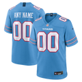 Tennessee Titans Light Blue Game Custom Football Jersey