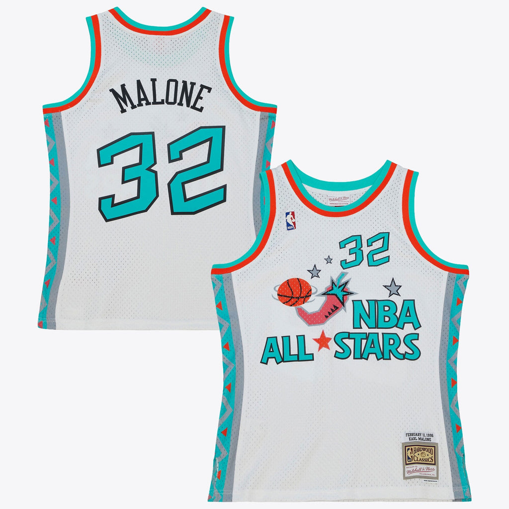 NBA Karl Malone 1996 All-Star Swingman Jersey - White