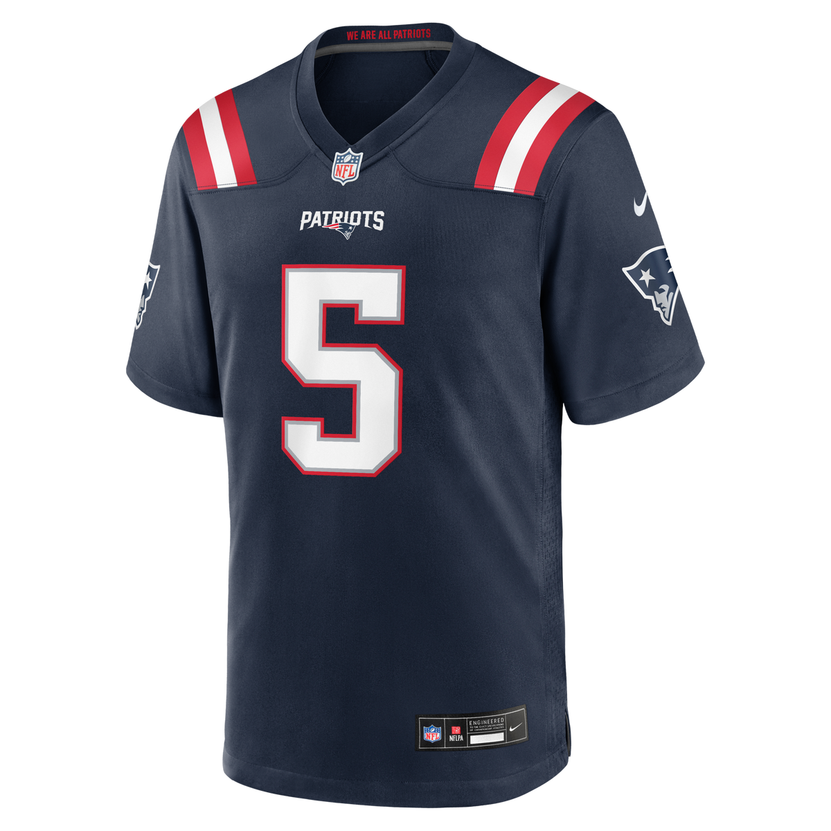 New England Patriots Dre'Mont Jones Navy Team Game Football Jersey