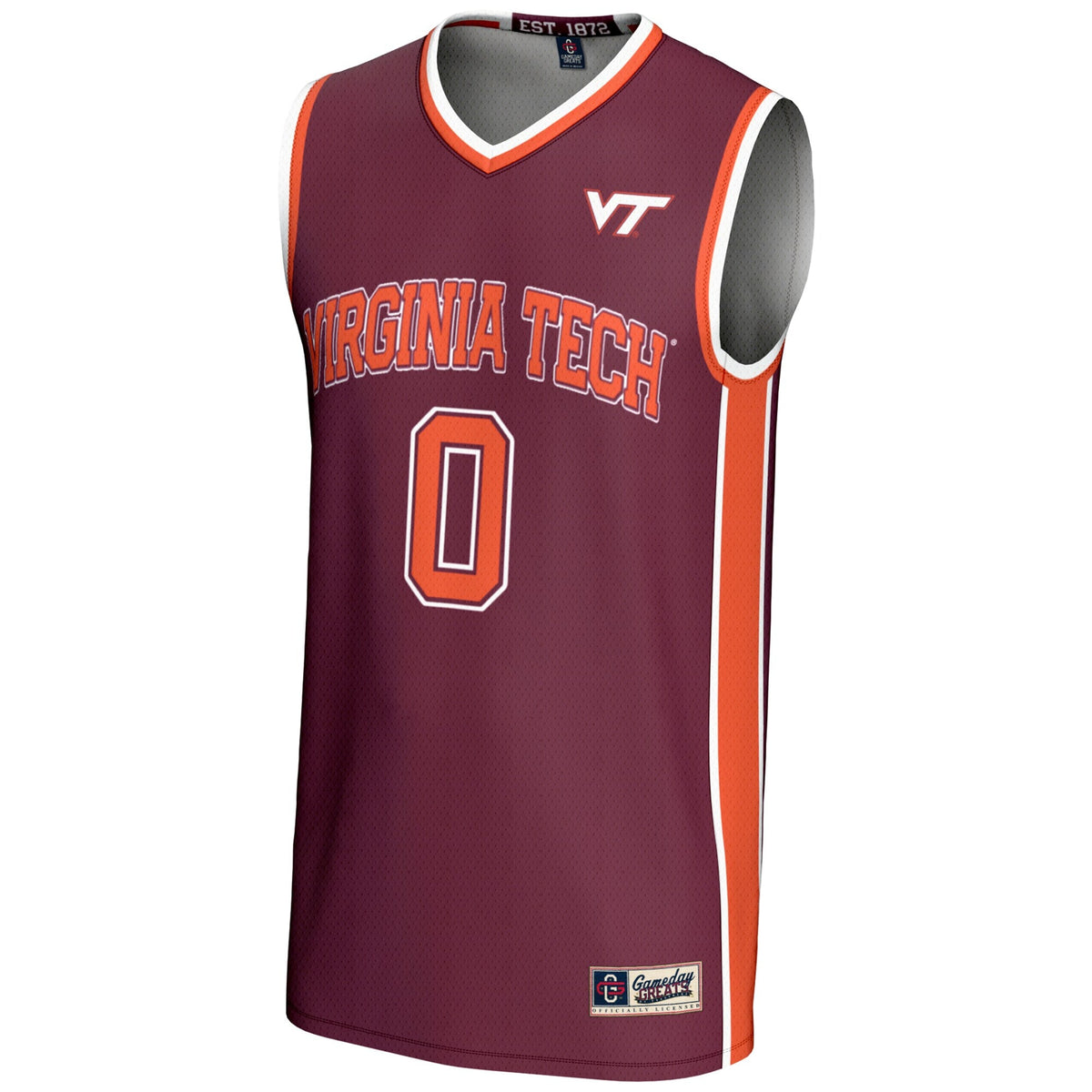#0 Virginia Tech Hokies Lightweight Basketball Jersey - Maroon
