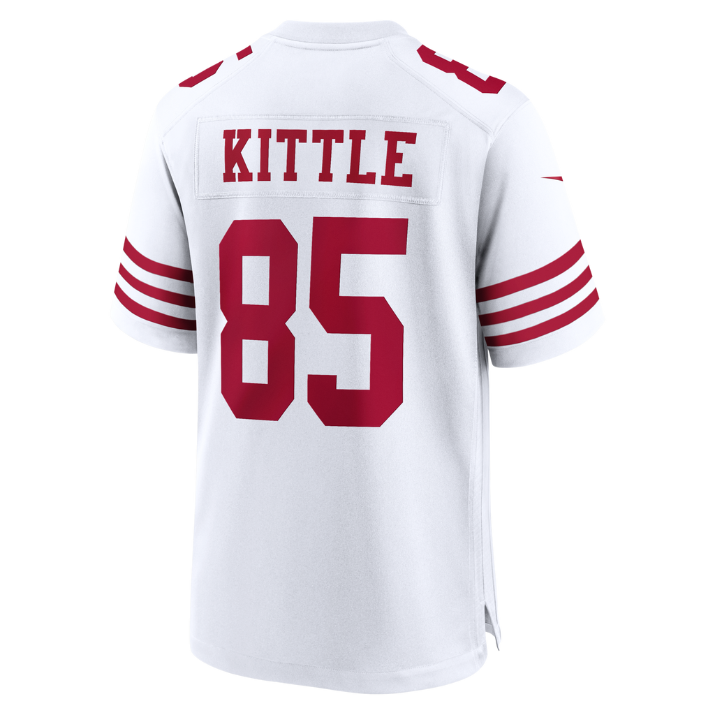 San Francisco 49ers George Kittle White 80th Anniversary Game Football Jersey