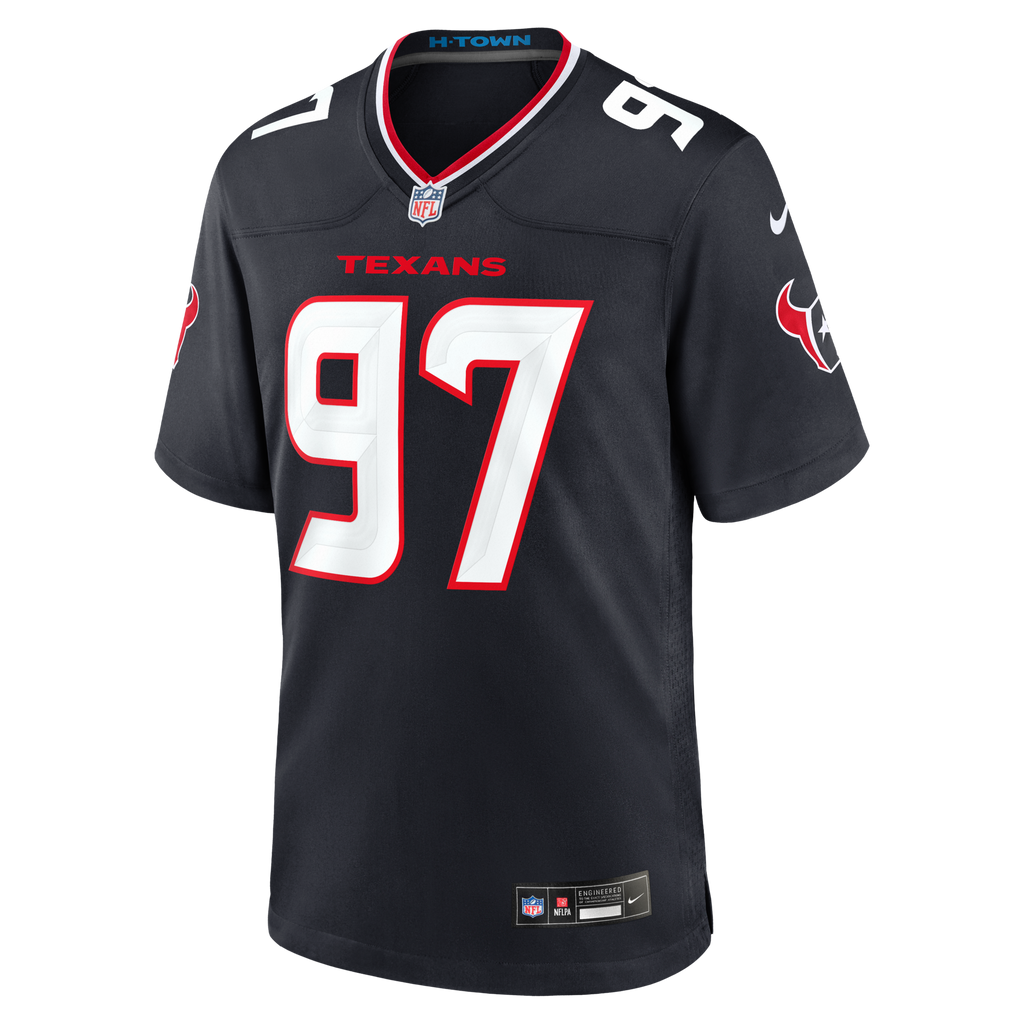 Houston Texans Dominique Robinson Navy Team Game Football Jersey