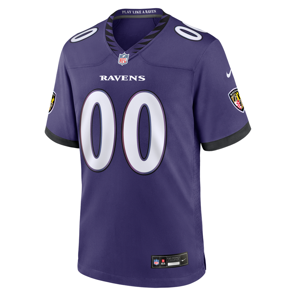 Baltimore Ravens Purple Custom Game Football Jersey