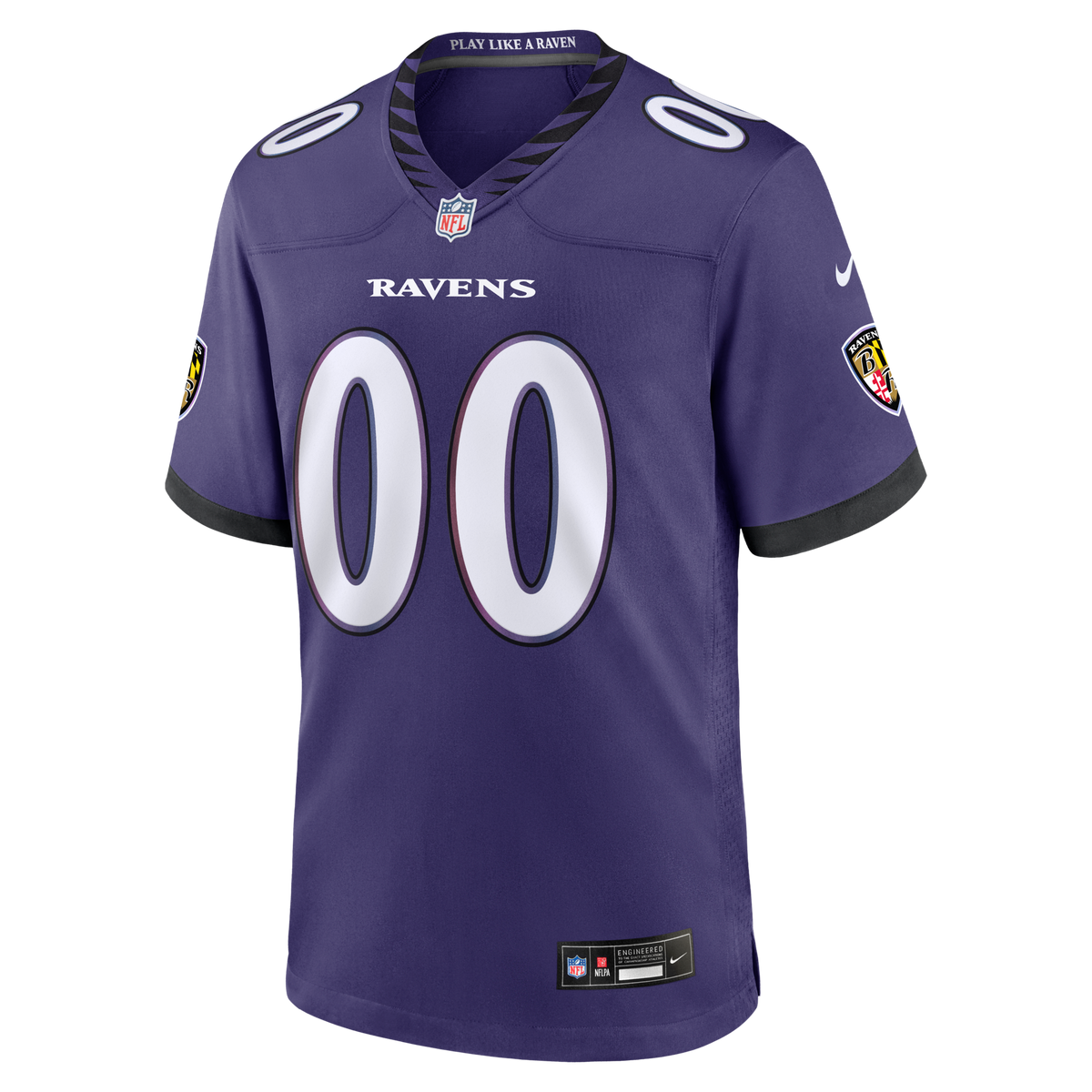 Baltimore Ravens Purple Custom Game Football Jersey