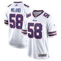 Buffalo Bills Matt Milano White Away Game Player Football Jersey