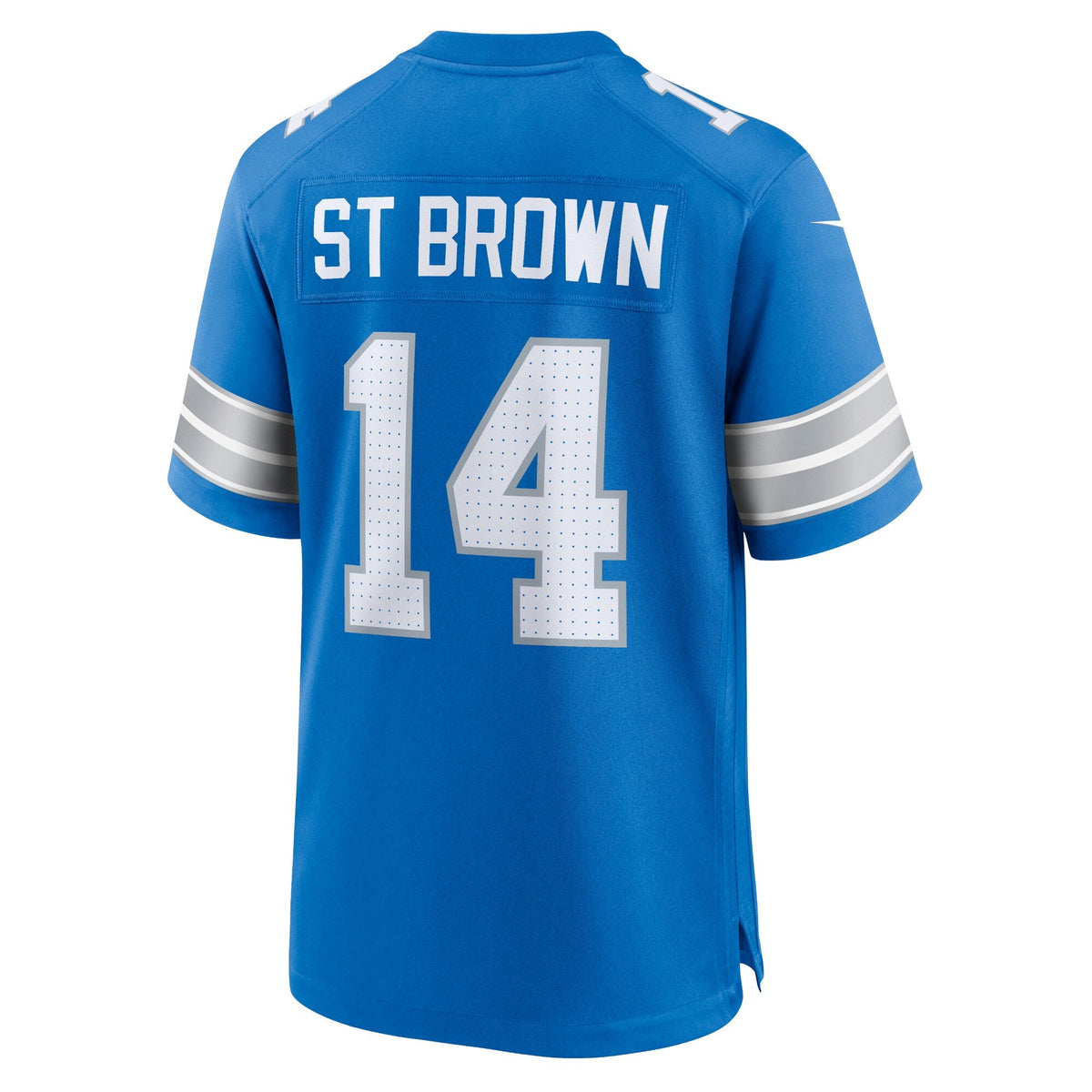Detroit Lions Amon-Ra St. Brown Blue Game Football Jersey