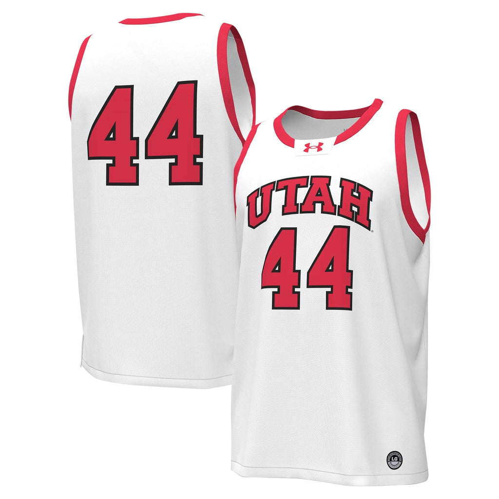 #44 Utah Utes Replica Basketball Jersey - White
