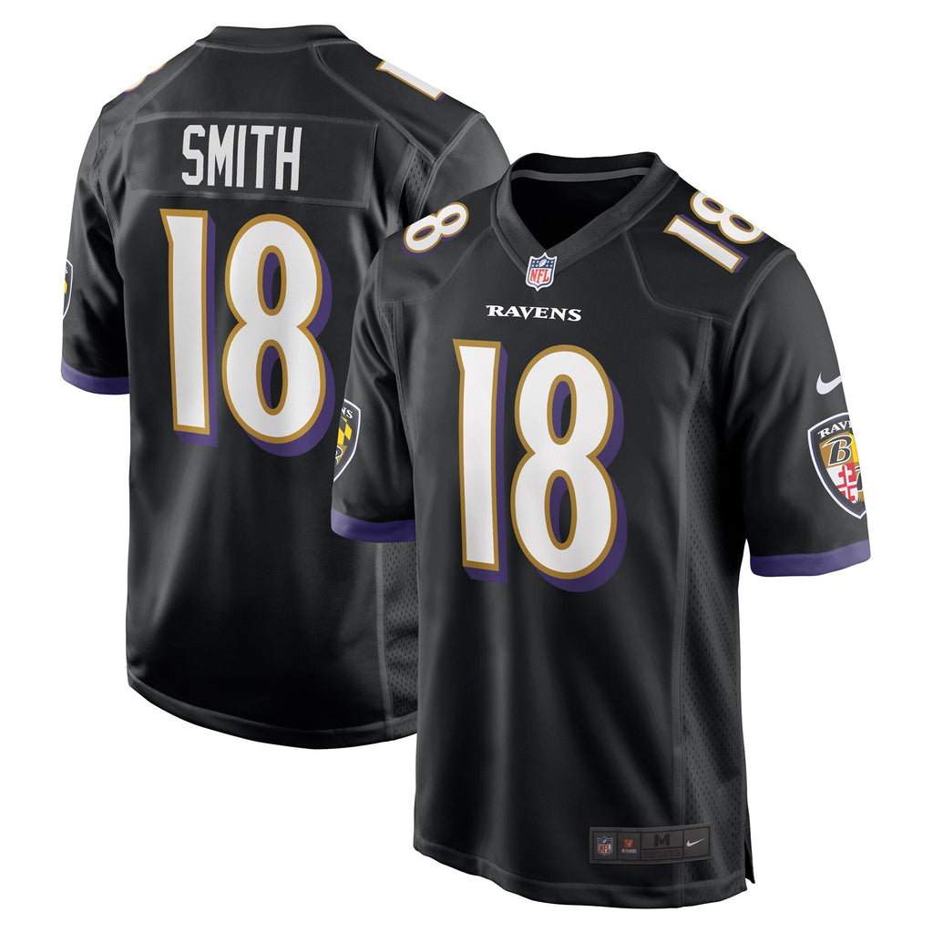 Baltimore Ravens Roquan Smith Black Alternate Game Football Jersey