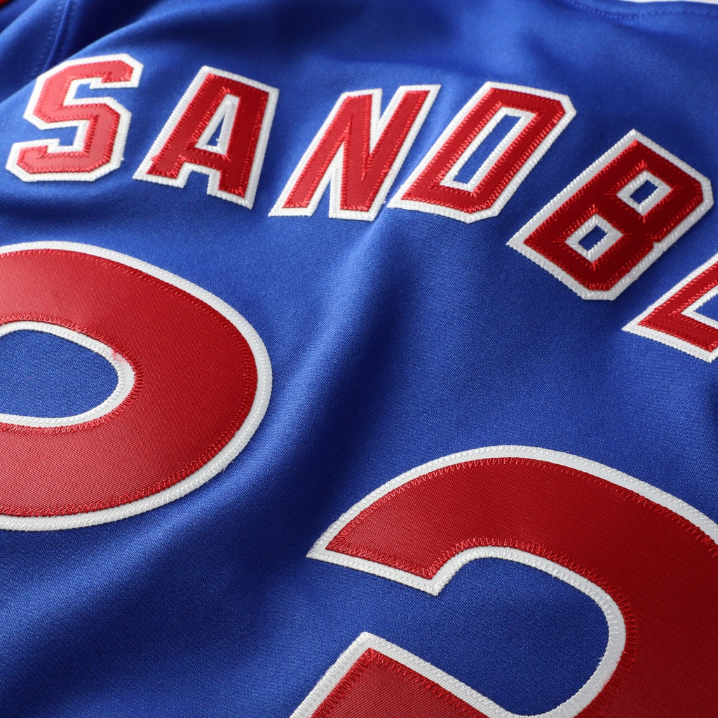 Chicago Cubs 1984 Ryne Sandberg Throwback Royal Baseball Jersey