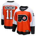Philadelphia Flyers Travis Konecny Orange Home Breakaway Hockey Jersey