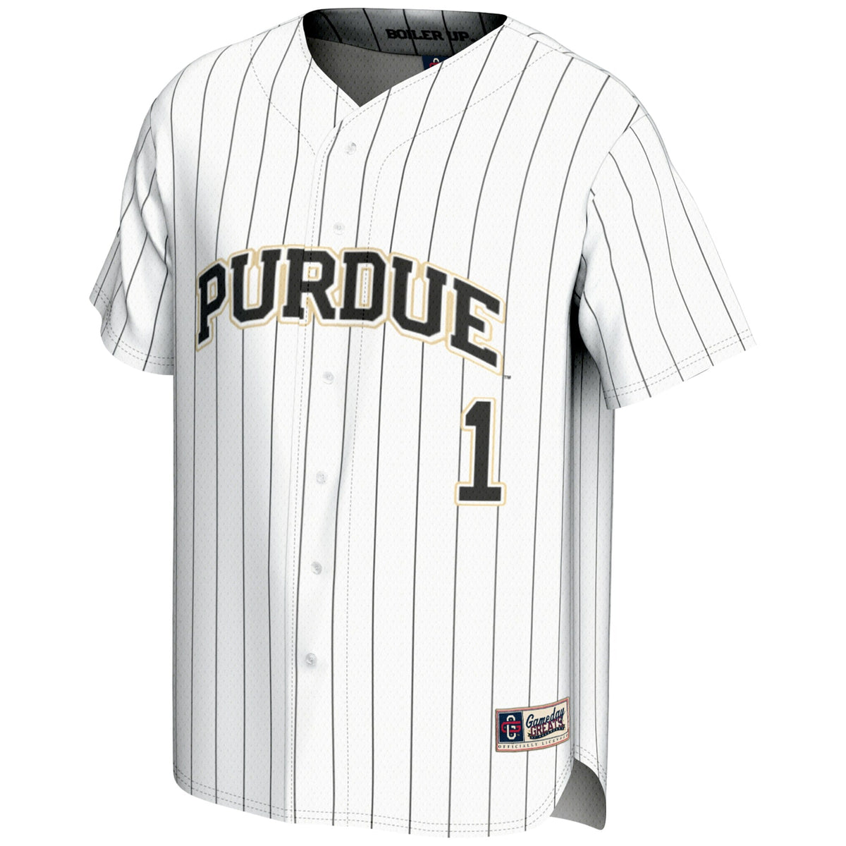 #1 White Purdue Boilermakers Lightweight Baseball Jersey