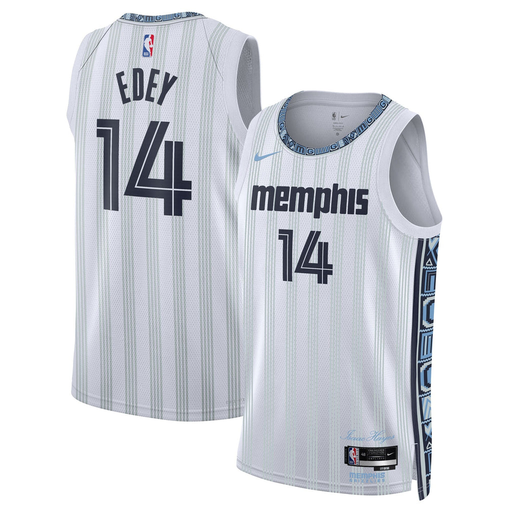 Memphis Grizzlies 2025/26 City Edition Swingman Jersey - Gray - Zach Edey