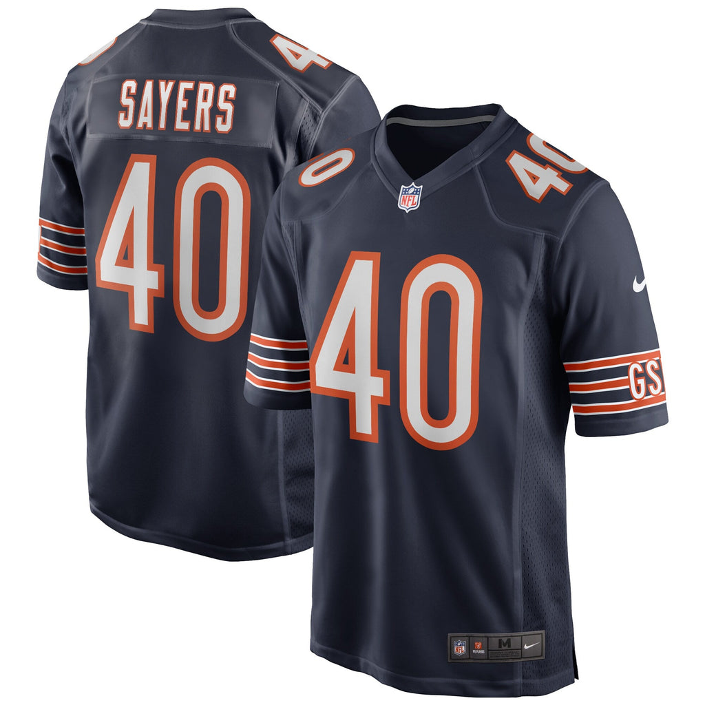 Chicago Bears Gale Sayers Navy Game Retired Player Football Jersey