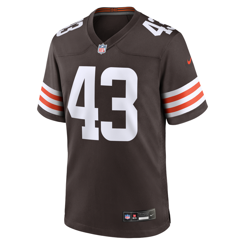 Cleveland Browns Mohamoud Diabate Brown Team Game Football Jersey