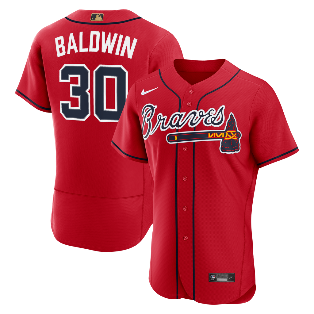 Atlanta Braves Drake Baldwin Red MLB Awards Baseball Jersey