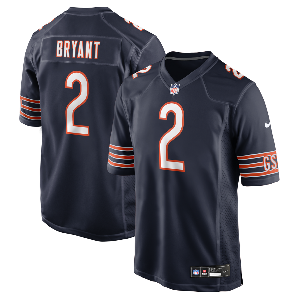 Chicago Bears Coby Bryant Navy Team Game Football Jersey