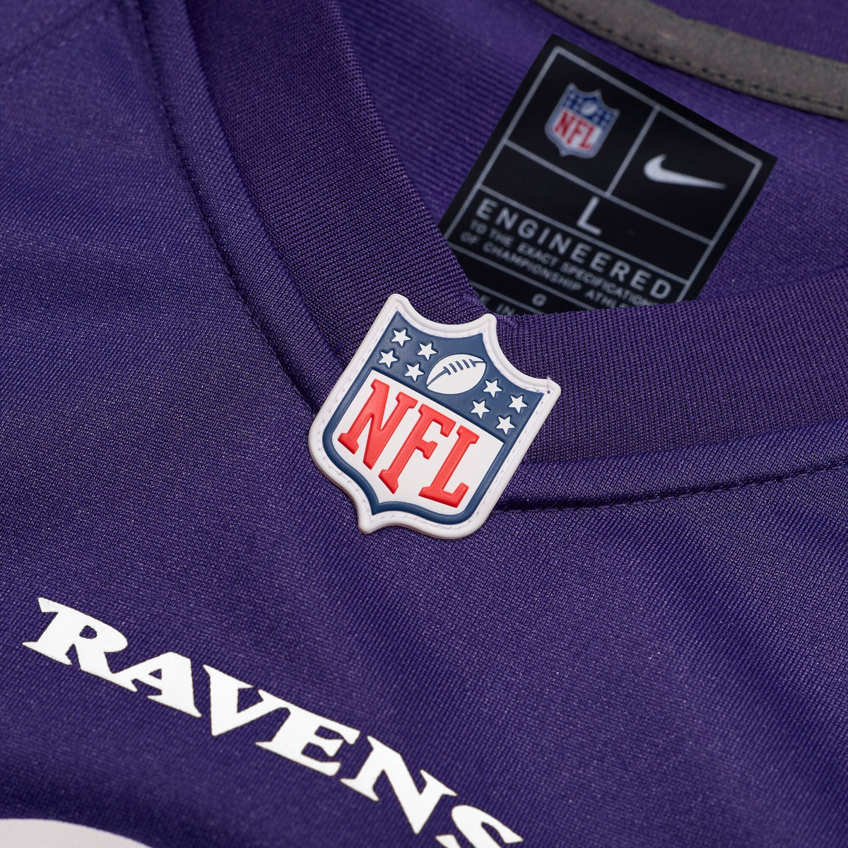 Baltimore Ravens Justice Hill Purple Game Football Jersey