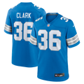 Detroit Lions Chuck Clark Blue Team Game Football Jersey
