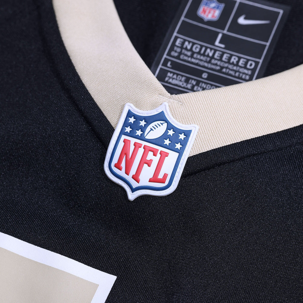 New Orleans Saints Black Custom Game Football Jersey
