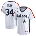 Houston Astros Nolan Ryan White Throwback Cooperstown Collection Limited Baseball Jersey