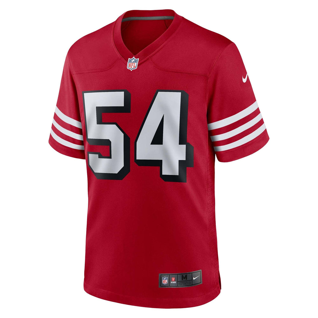San Francisco 49ers Fred Warner Scarlet Alternate Game Football Jersey