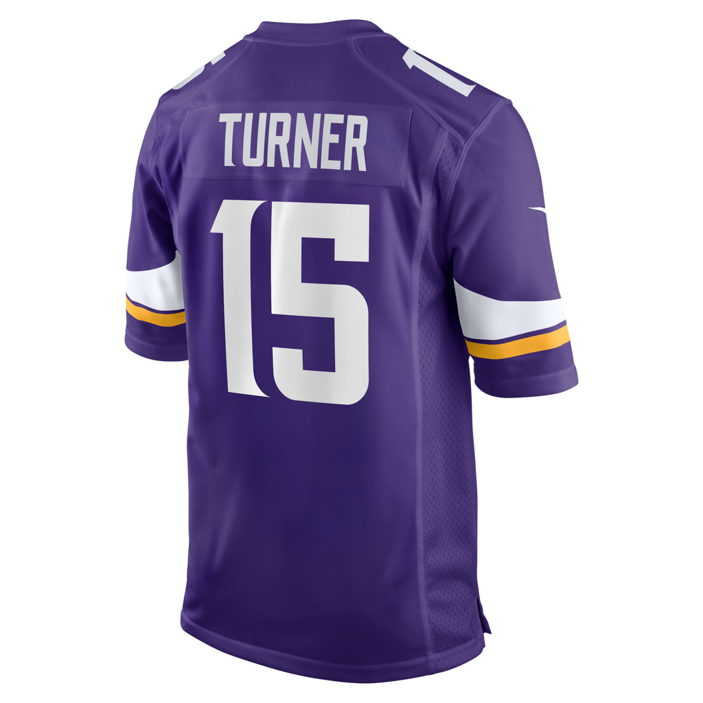Minnesota Vikings Dallas Turner Purple Game Football Jersey