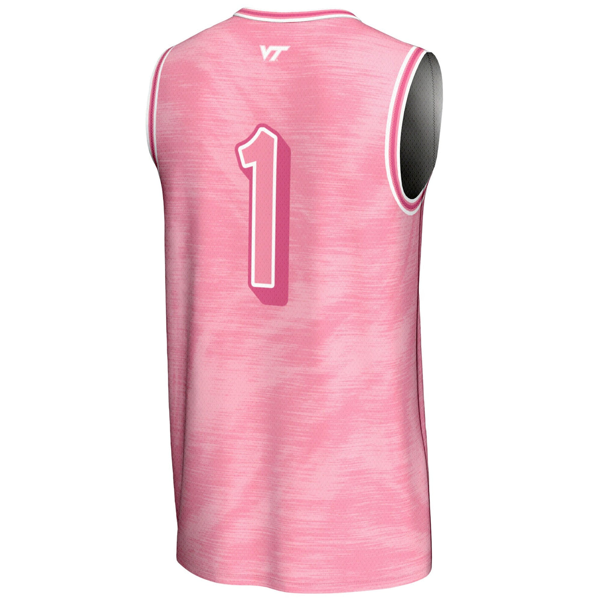 #1 Pink Virginia Tech Hokies Lightweight Basketball Fashion Jersey