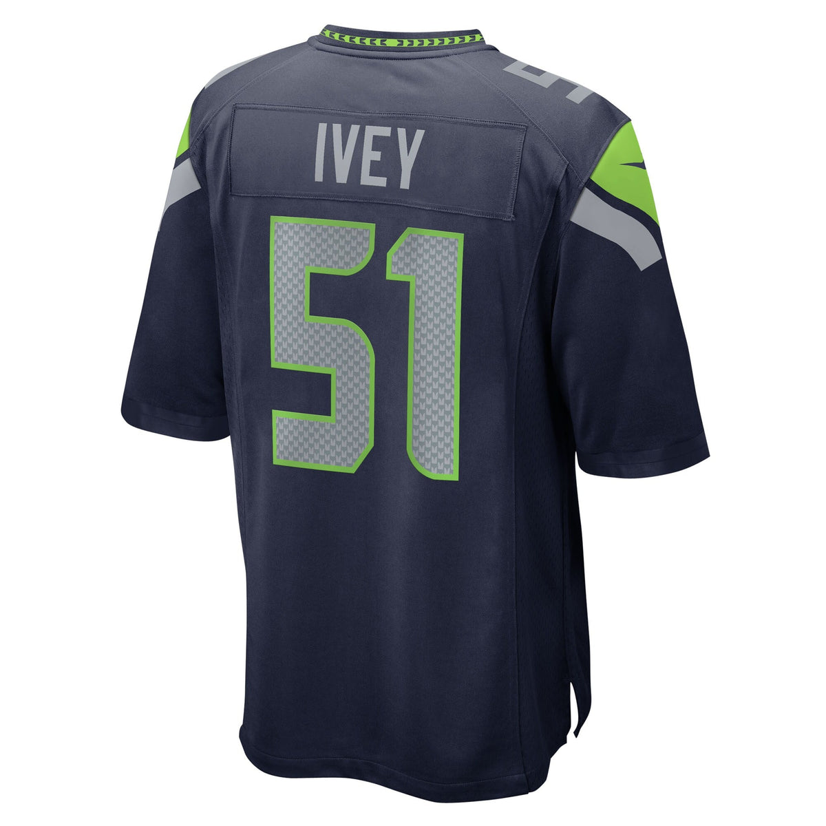 Seattle Seahawks Jared Ivey College Navy Team Game Football Jersey
