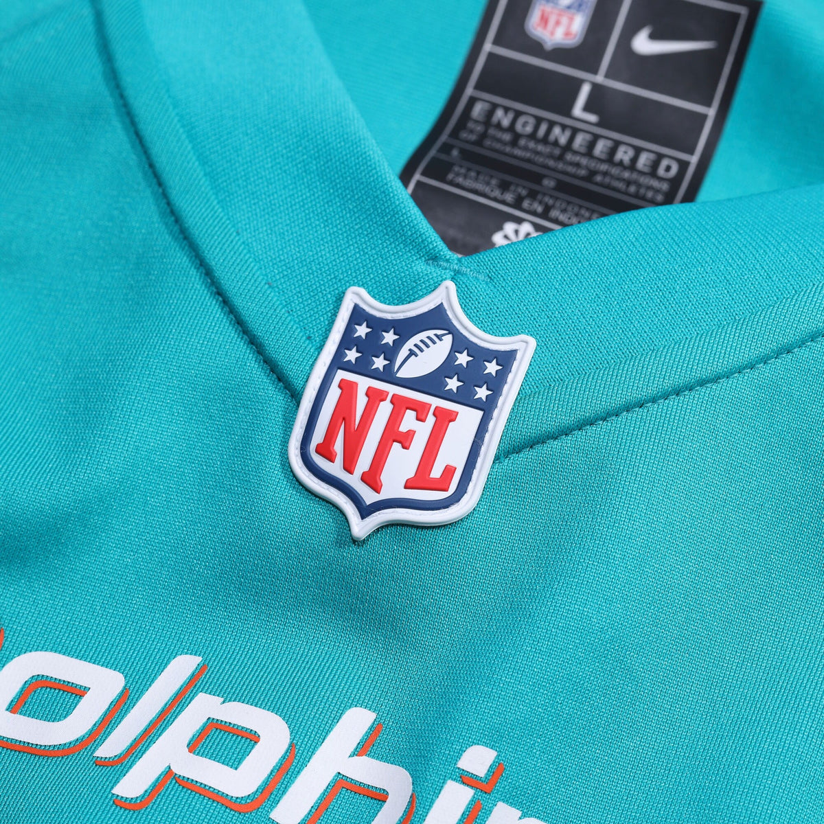 Miami Dolphins Aqua Custom Game Football Jersey