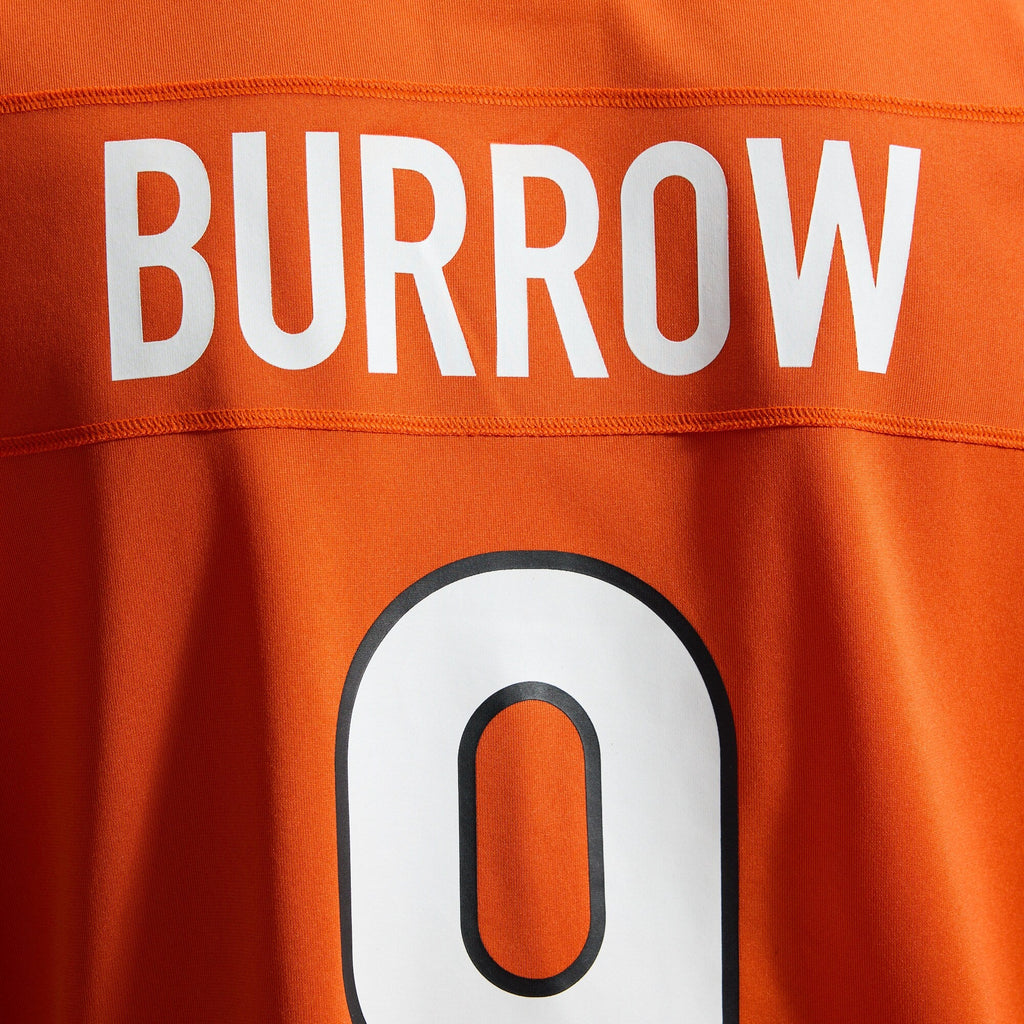 Cincinnati Bengals Joe Burrow Orange Alternate Game Football Jersey
