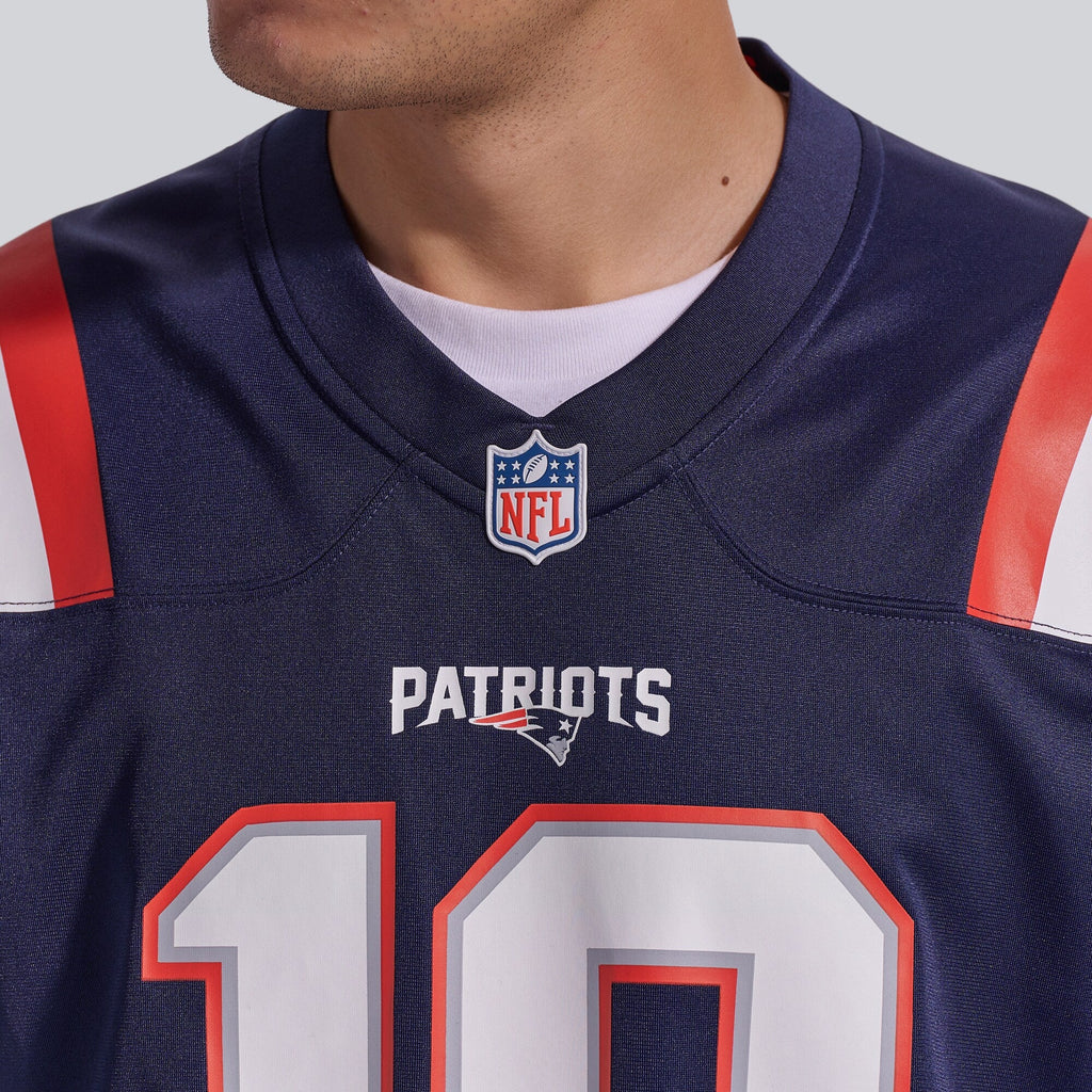 New England Patriots Drake Maye Navy Player Game Football Jersey