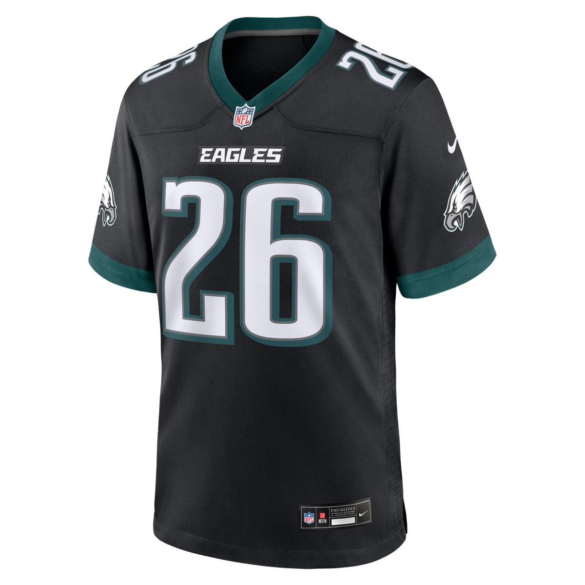 Philadelphia Eagles Saquon Barkley Black Alternate Game Football Jersey