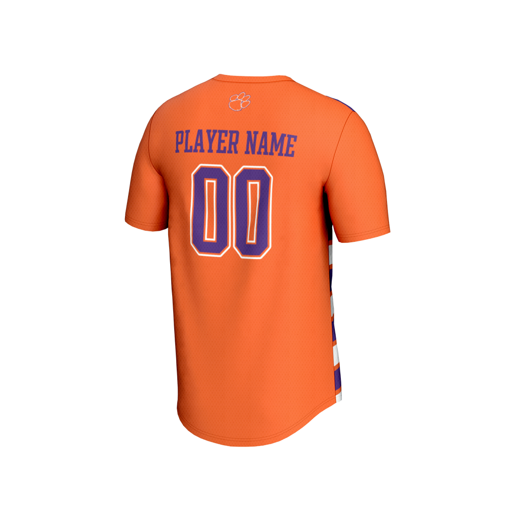 Clemson Tigers Collegiate Soccer NIL Pick-A-Player Fashion Jersey - Orange/Purple